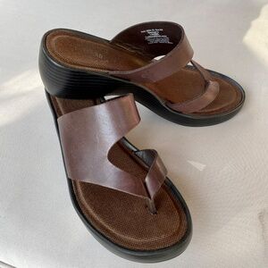 Eastland Laurel leather brown wedge sandals Sz 9M